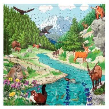 Puzzle de 81 pièces en bois, la montagne - Ma Rentrée Facile