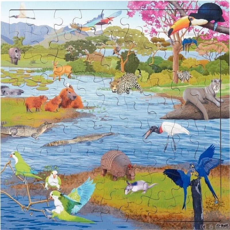 Puzzle en bois de 81 pièces zone humide - Ma Rentrée Facile