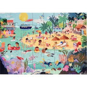 Puzzle de sol 40 pièces en bois, en été - Ma Rentrée Facile