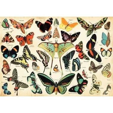 Puzzle en bois d'environ 100 pièces, les papillons - Ma Rentrée Facile