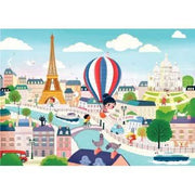 Puzzle en bois d'environ 12 pièces, vue de Paris - Ma Rentrée Facile