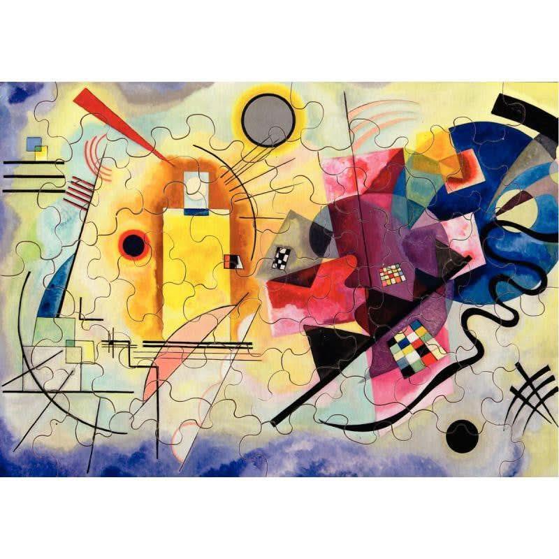 Puzzle Michèle Wilson en bois d'environ 50 pièces, Jaune, Rouge, Bleu de KANDINSKY - Ma Rentrée Facile