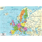 Puzzle en bois d'environ 50 pièces la carte de l'Europe - Ma Rentrée Facile
