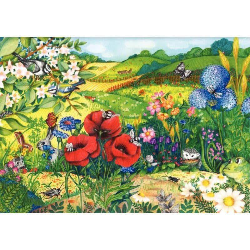 Puzzle Michèle Wilson en bois d'environ 50 pièces, prairie en fleurs, Michèle Wilson - Ma Rentrée Facile