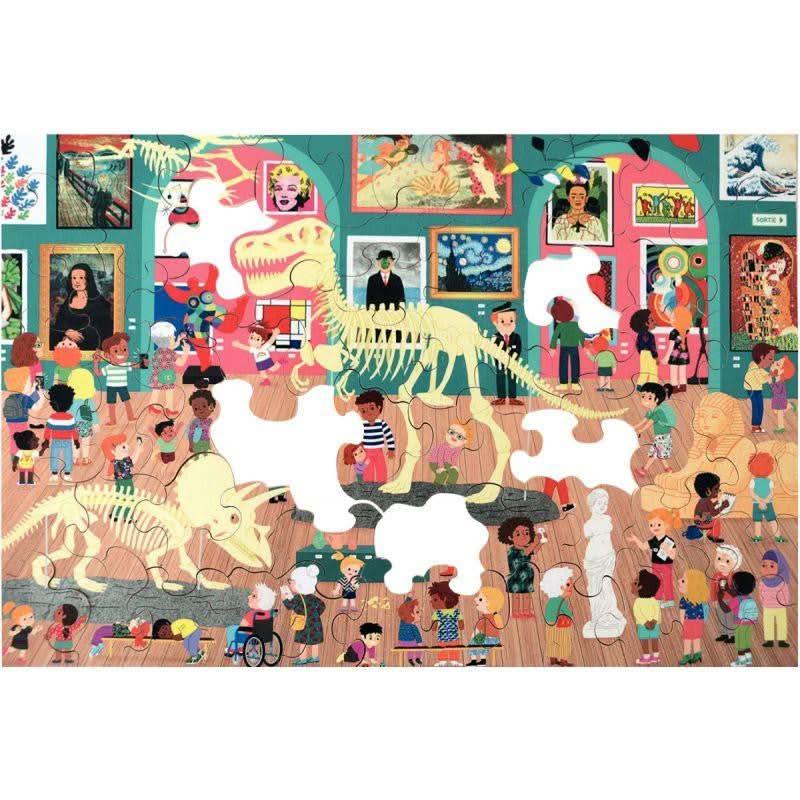 Puzzle Michèle Wilson en bois d'environ 50 pièces, visite au musée - Ma Rentrée Facile