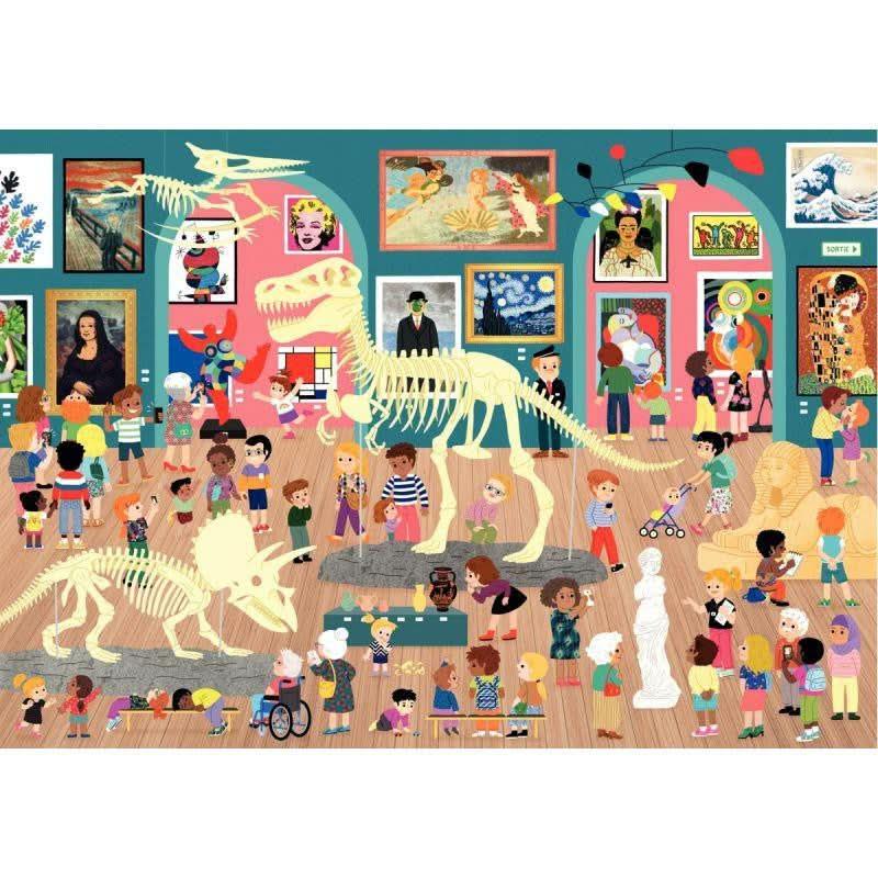 Puzzle Michèle Wilson en bois d'environ 50 pièces, visite au musée - Ma Rentrée Facile