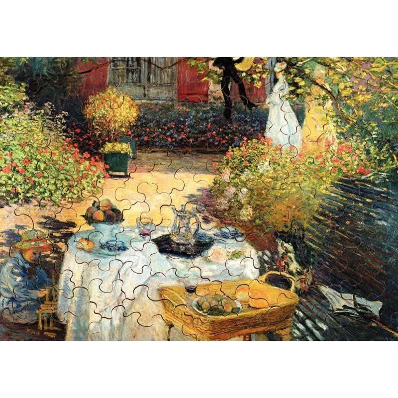 Puzzle Michèle Wilson en bois d"environ 100 pièces, LE DÉJEUNER de Claude MONET - Ma Rentrée Facile