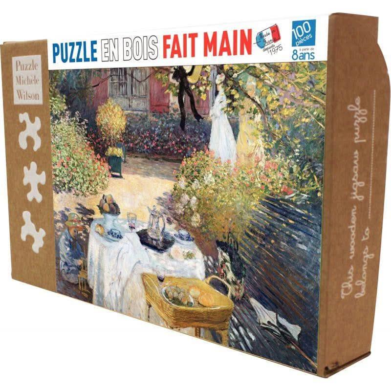 Puzzle Michèle Wilson en bois d"environ 100 pièces, LE DÉJEUNER de Claude MONET - Ma Rentrée Facile