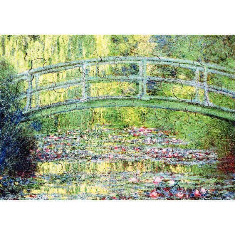 Puzzle Michèle Wilson en bois d"environ 24 pièces, LE PONT JAPONAIS de Claude MONET - Ma Rentrée Facile