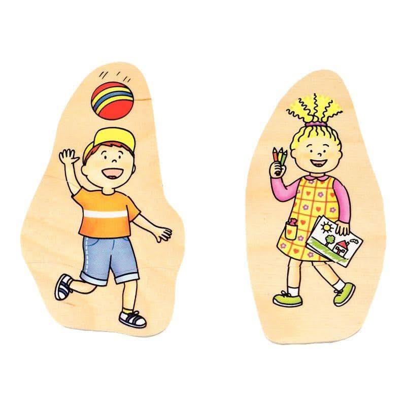 Puzzle en bois multi-niveaux sur le thème du cycle de la vie - Ma Rentrée Facile