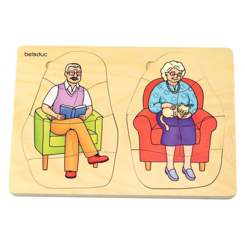 Puzzle en bois multi-niveaux sur le thème du cycle de la vie - Ma Rentrée Facile