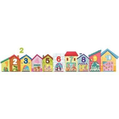 Puzzle encastrement XXL, les maisons de 1 à 10 GOULA - Ma Rentrée Facile