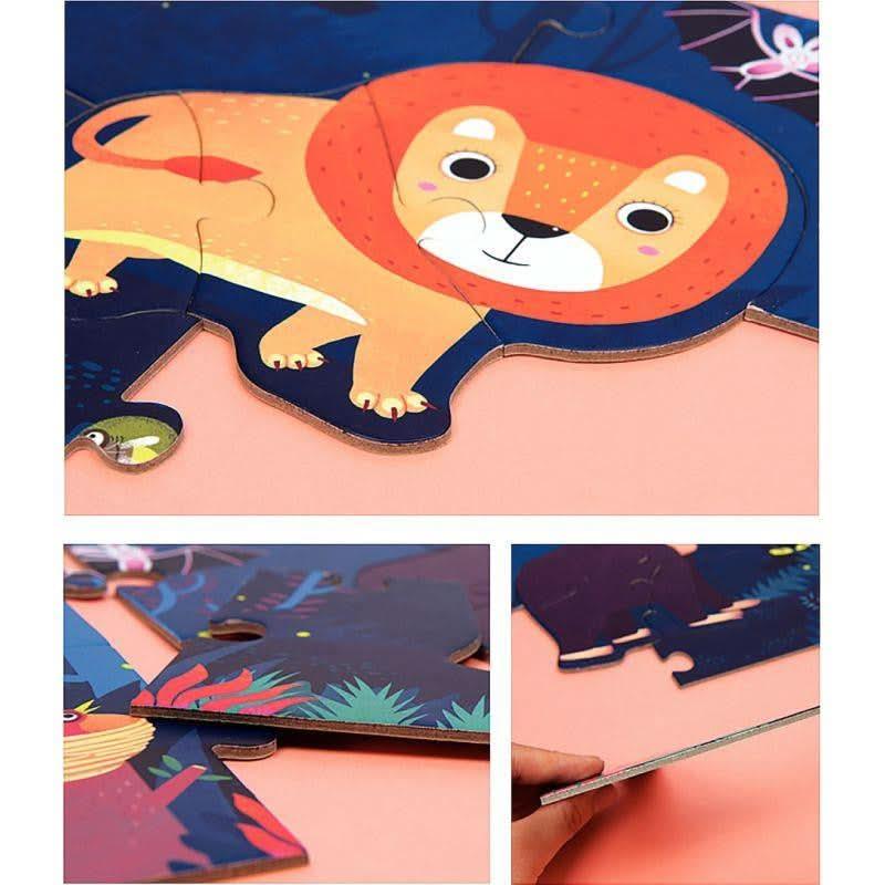 Puzzle galerie géant 28 pièces, la jungle - Ma Rentrée Facile