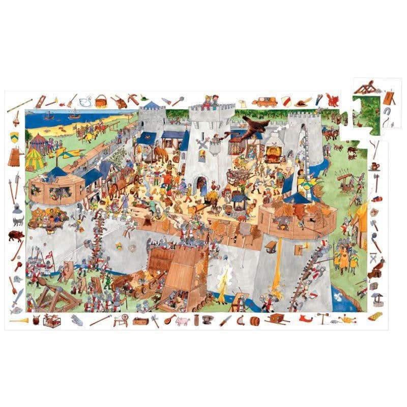 Puzzle observation de 100 pièces sur le thème du château fort - Ma Rentrée Facile