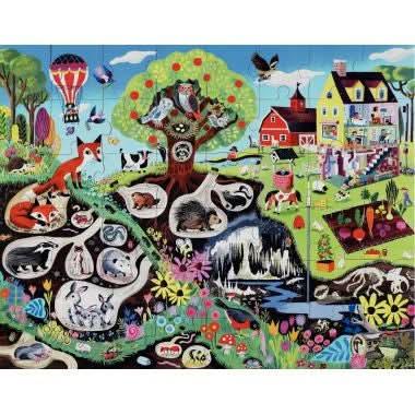 Puzzle XL de 48 pièces la vie sous terre EEBOO - Ma Rentrée Facile