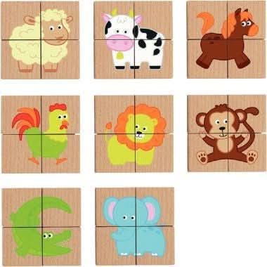 Puzzles 32 blocs magnétiques, les animaux - Ma Rentrée Facile