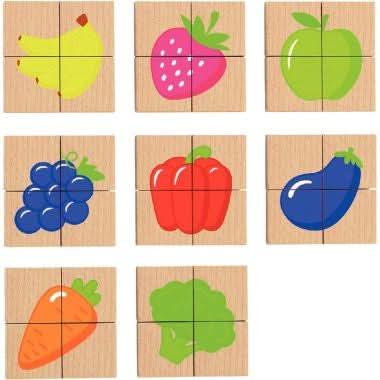 Puzzles 32 blocs magnétiques, les fruits et légumes - Ma Rentrée Facile