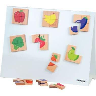 Puzzles 32 blocs magnétiques, les fruits et légumes - Ma Rentrée Facile