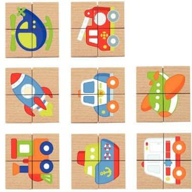 Puzzles 32 blocs magnétiques, les transports - Ma Rentrée Facile