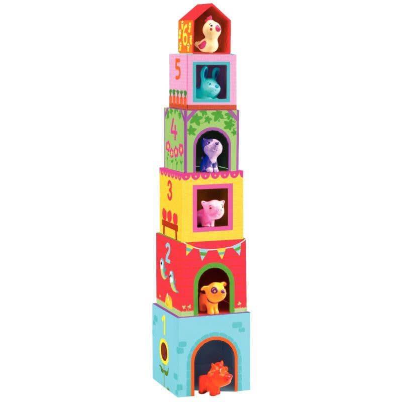 Pyramide 6 cubes Topanifarm DJECO - Ma Rentrée Facile