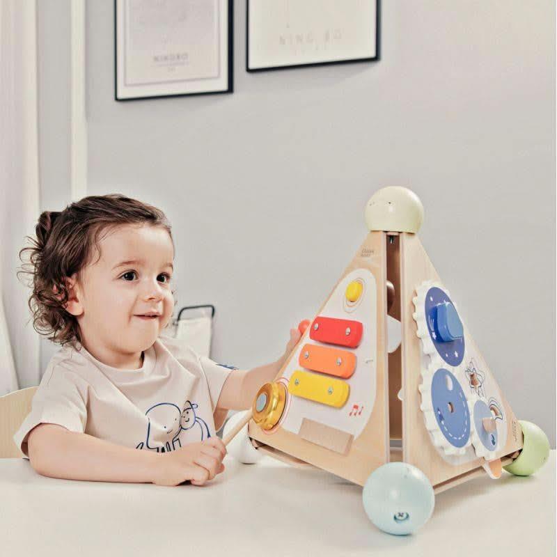 Pyramide d'activités sensorielles en bois - Ma Rentrée Facile