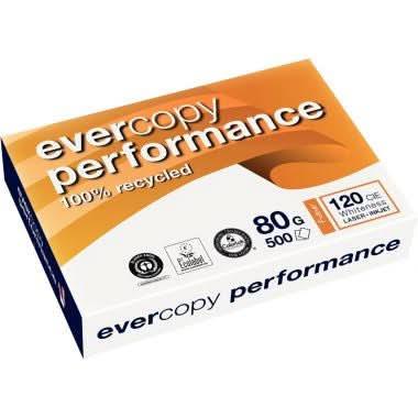 Ramette de 500 feuilles de papier blanc 80g de format A4 EVERCOPY PERFORMANCE - Ma Rentrée Facile