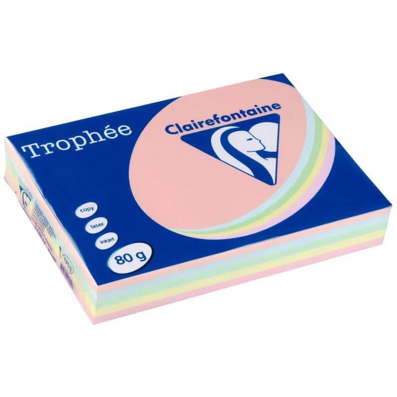 Ramette de 500 feuilles de papier 80g de format A3 assortis pastel TROPHEE CLAIREFONTAINE - Ma Rentrée Facile