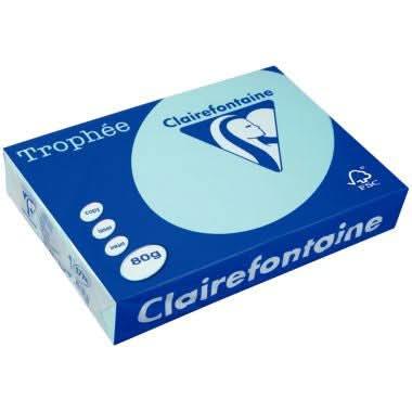 Ramette de 500 feuilles de papier 80g de format A3 bleu alizé TROPHEE CLAIREFONTAINE - Ma Rentrée Facile