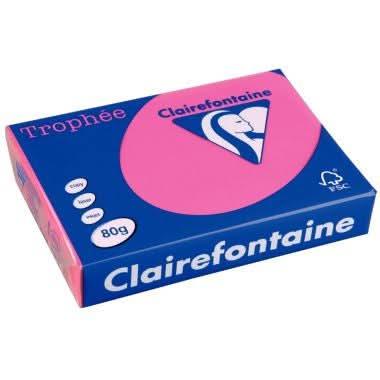 Ramette de 500 feuilles de papier 80g de format A3 fuchsia TROPHEE CLAIREFONTAINE - Ma Rentrée Facile