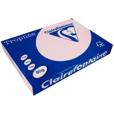 Ramette de 500 feuilles de papier 80g de format A3 rose TROPHEE CLAIREFONTAINE - Ma Rentrée Facile