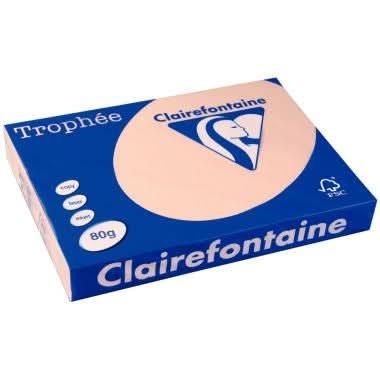 Ramette de 500 feuilles de papier 80g de format A3 saumon TROPHEE CLAIREFONTAINE - Ma Rentrée Facile