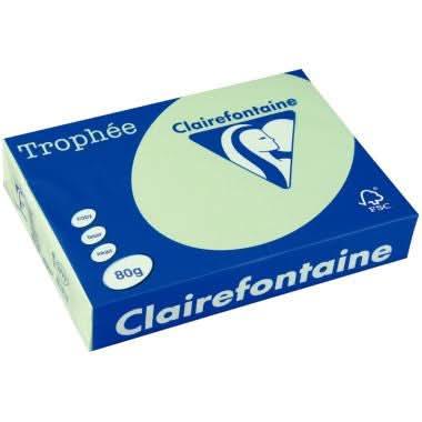 Ramette de 500 feuilles de papier 80g de format A3 vert golf TROPHEE CLAIREFONTAINE - Ma Rentrée Facile