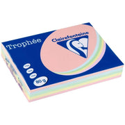 Ramette de 500 feuilles de papier 80g de format A4 assortis pastel TROPHEE CLAIREFONTAINE - Ma Rentrée Facile