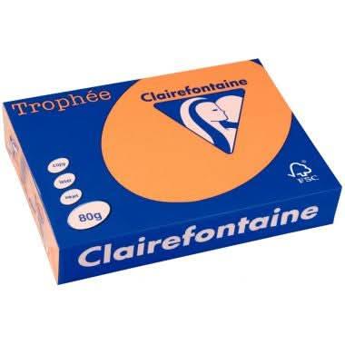 Ramette de 500 feuilles de papier 80g de format A4 clémentine TROPHEE CLAIREFONTAINE - Ma Rentrée Facile