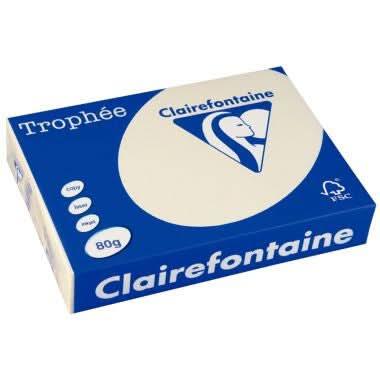Ramette de 500 feuilles de papier 80g de format A4 ivoire TROPHEE CLAIREFONTAINE - Ma Rentrée Facile