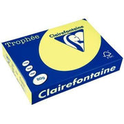 Ramette de 500 feuilles de papier 80g de format A4 jaune fluo TROPHEE CLAIREFONTAINE - Ma Rentrée Facile
