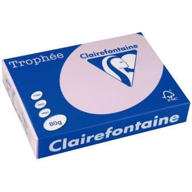Ramette de 500 feuilles de papier 80g de format A4 lilas TROPHEE CLAIREFONTAINE - Ma Rentrée Facile