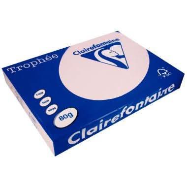 Ramette de 500 feuilles de papier 80g de format A4 rose TROPHEE CLAIREFONTAINE - Ma Rentrée Facile