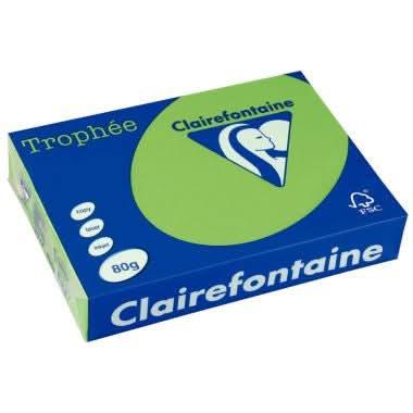 Ramette de 500 feuilles de papier 80g de format A4 vert Menthe TROPHEE CLAIREFONTAINE - Ma Rentrée Facile