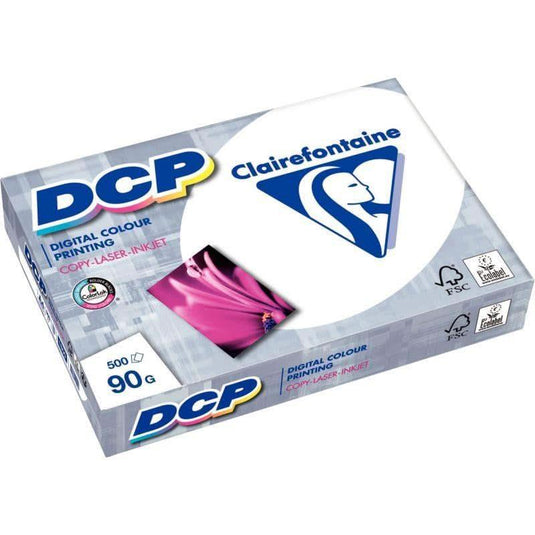 Ramette de 500 feuilles de papier blanc 90g, A4, spécial imprimantes laser, DCP CLAIREFONTAINE - Ma Rentrée Facile