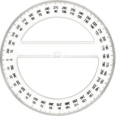 Rapporteur cristal 360° 12cm - Ma Rentrée Facile