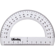 Rapporteur cristal gradué 180°, 12cm