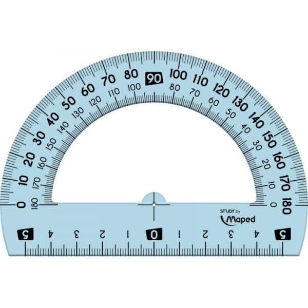 Rapporteur incassable 180°, 12cm Maped Study - Ma Rentrée Facile