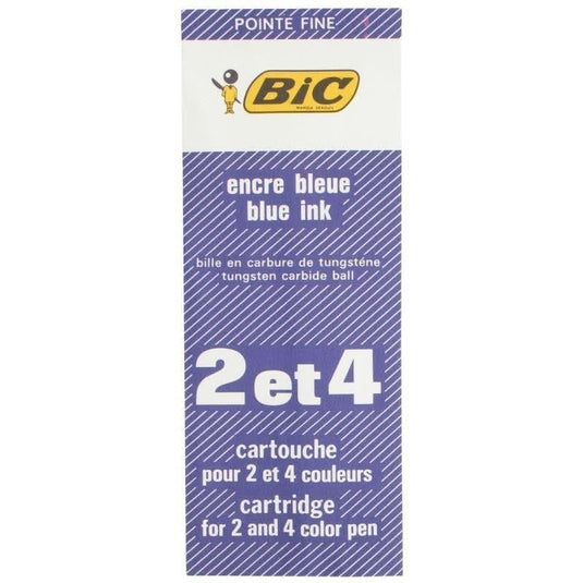 Recharge 2-4 couleurs pointe fine bleu - Ma Rentrée Facile