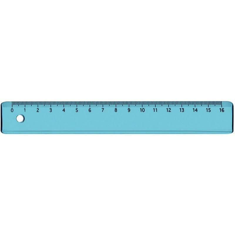Règle en plastique, 16cm, coloris aléatoires - Ma Rentrée Facile