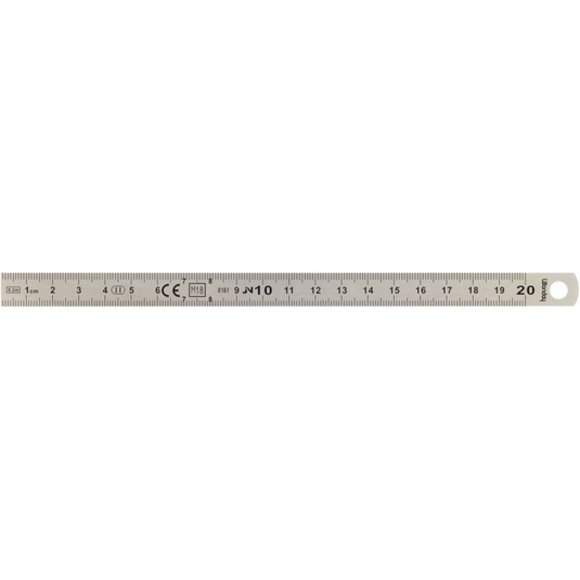Reglet inox 2 faces 20 cm