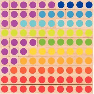 Réglettes de calcul en bois 36 pièces Montessori - Ma Rentrée Facile