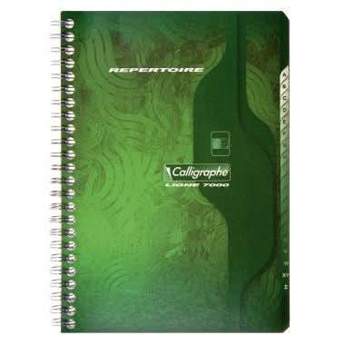 Répertoire spirale 9x14, 100 pages, 5x5, 70g, coloris aléatoires, Calligraphe - Ma Rentrée Facile