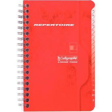 Répertoire spirale 11x17, 180 pages, 5x5, 70g, Coloris aléatoires, Calligraphe - Ma Rentrée Facile