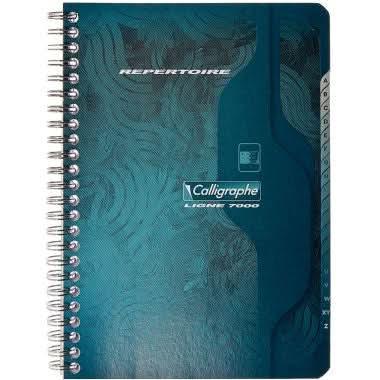 Répertoire spirale 14,8x21, 180 pages, 5x5, 70g, Coloris aléatoires, Calligraphe - Ma Rentrée Facile